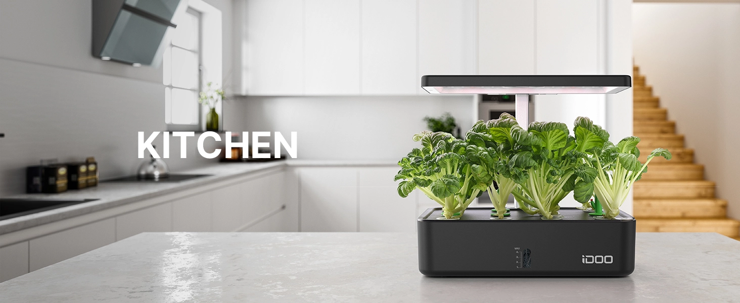 idoo 12 pods small hydroponic system kitchen