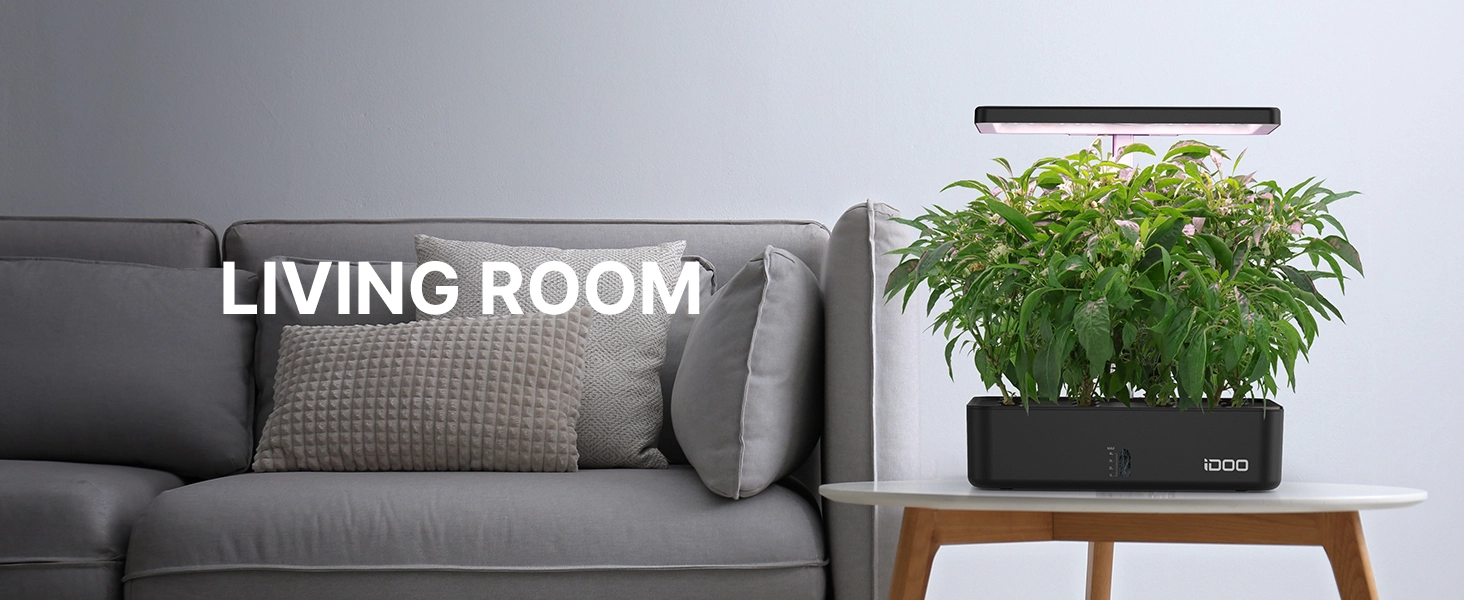 idoo 12 pods small hydroponic system living room